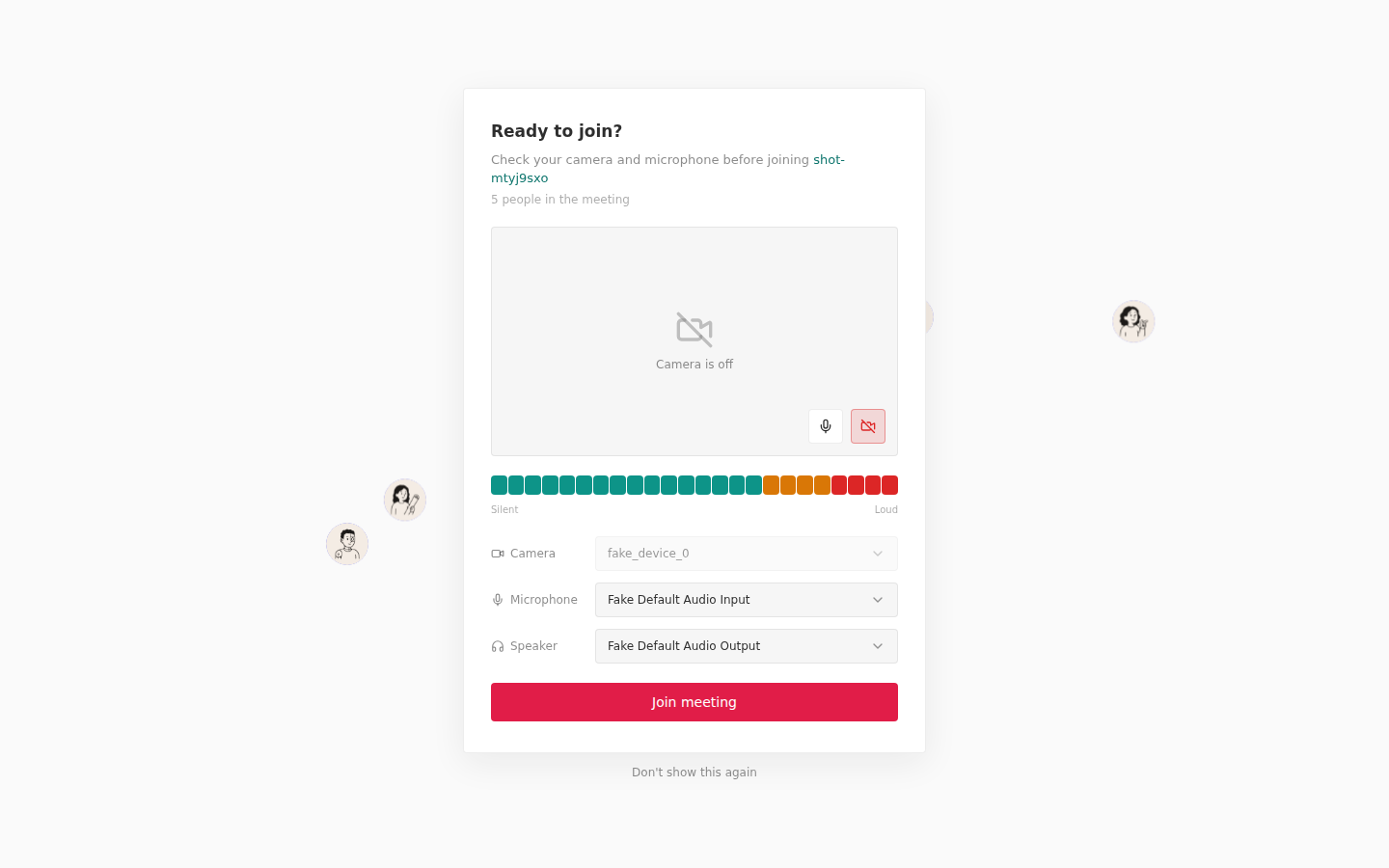 Welcome screen